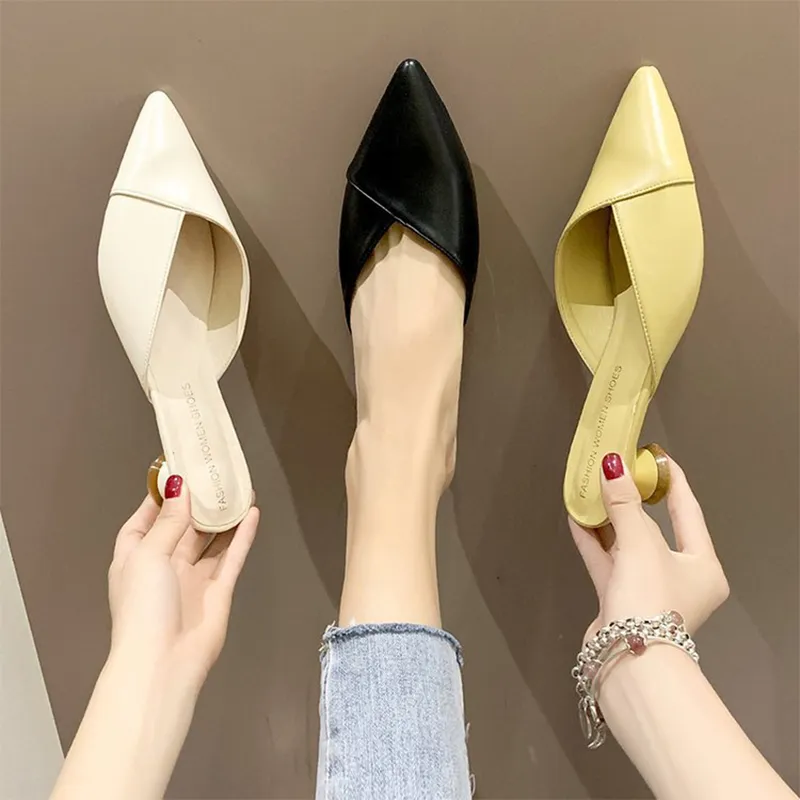 샌들 하이 여성 패션 슬리퍼 발 뒤꿈치 신발 신발 가이 트리플 흰색 검은 색 빨간색 노란색 녹색 2 트렌드 642