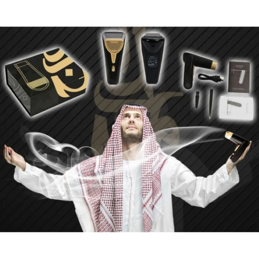 Ny bärbar mini USB Power rökelsebrännare Electric Bakhoor laddningsbara muslimska Ramadan Dukhoon Arabiska rökelse2514