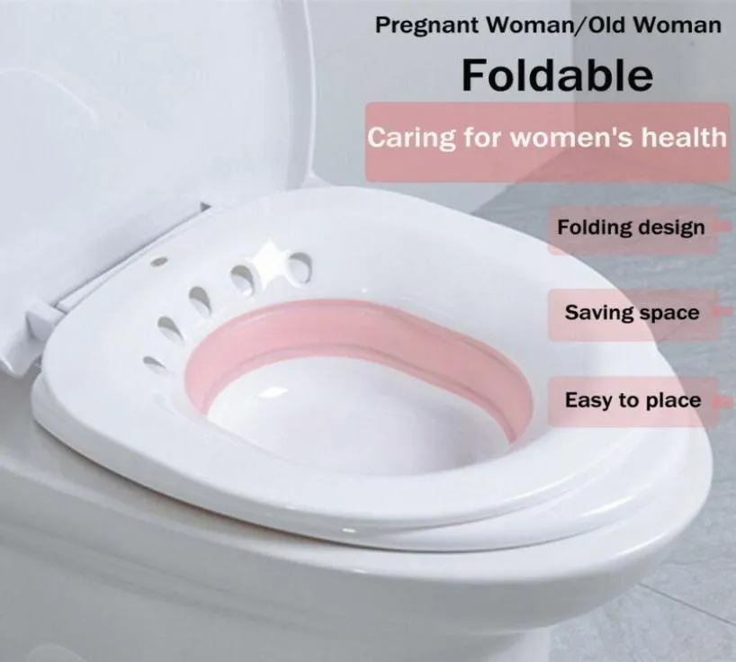 Folding Toilet Sitz Bath Tub Soaking Basin for Pregnant Women Hemorrhoid Patient Toilet Maternity Hemorrhoid2293896