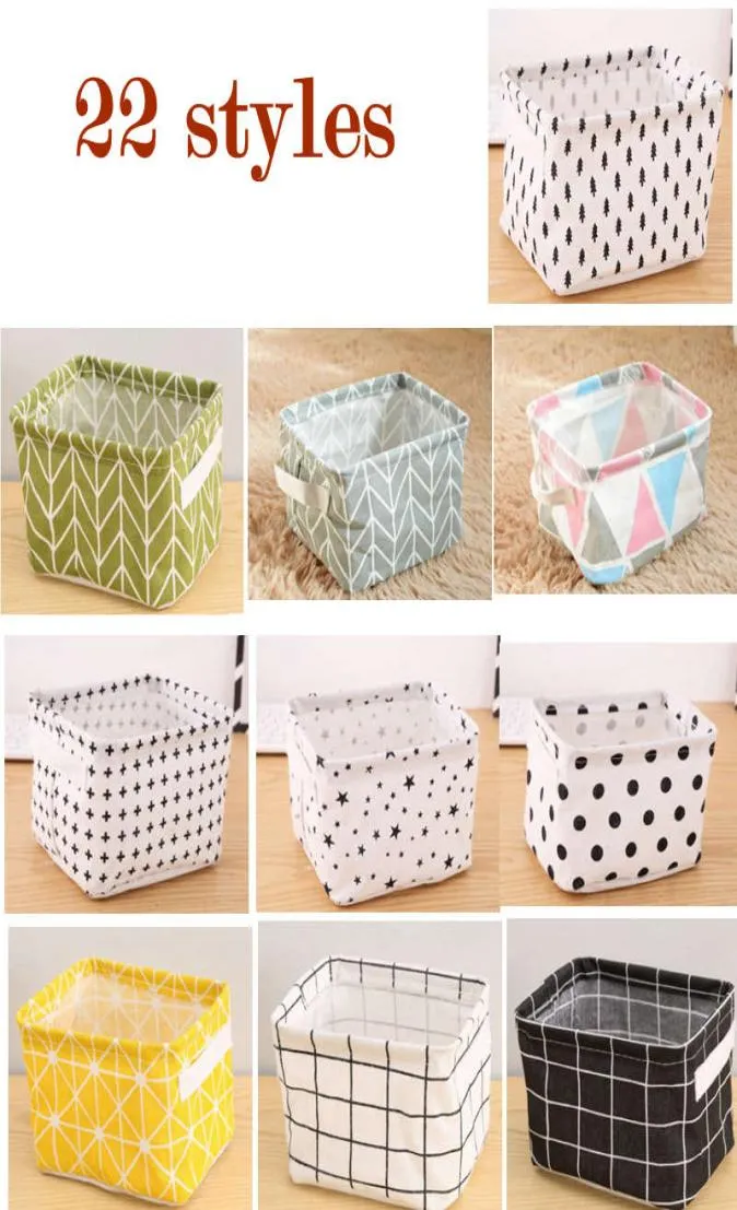 Foldable Colors Sundries Storage Bin Closet Toy Box Container Organizer Fabric Basket Home Desktop Storage washstand Cosmetics Ba7582047