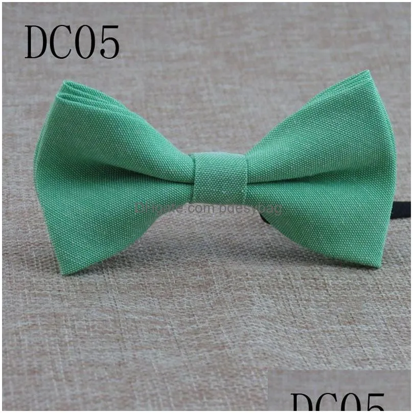 Bow Ties 10x5cm barn baby leveranser huvudbonad justerbar barn fast färgfest bowtie modetillbehör släpp leverans dhwxw