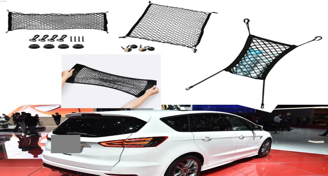 Per Ford SMAX Auto Veicolo Nero Baule posteriore Cargo Bagaglio Organizzatore Stoccaggio Nylon Pianura Sedile verticale Net9324459