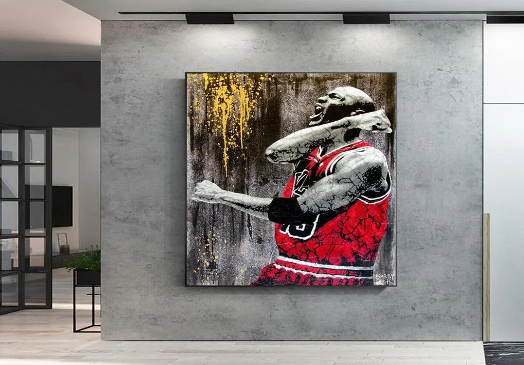 Grande giocatore di basket idolo Poster Soggiorno Decorazione della tela di canapa Pittura Wall Art Home Deocor No Frame2951715