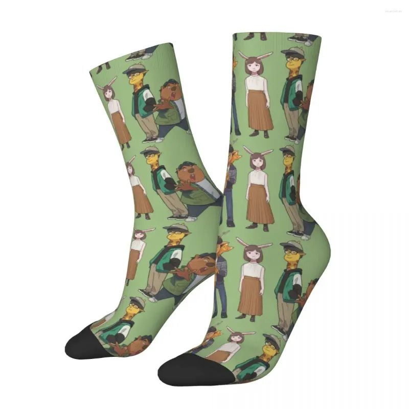 Chaussettes pour hommes heureux drôle Tube de Compression rétro Harajuku TAXI le conducteur silencieux Hip Hop nouveauté sans couture équipage fou chaussette