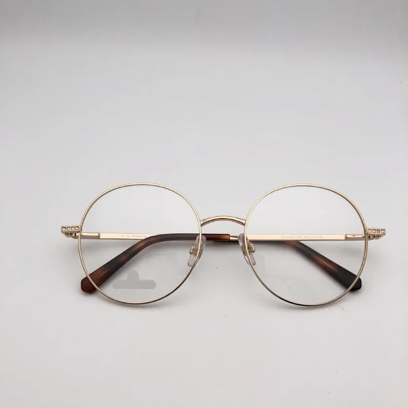 5259 072 le nouveau style de lunettes avec monture ronde incrustée de diamants sont des marques à la mode 53-19-140285V