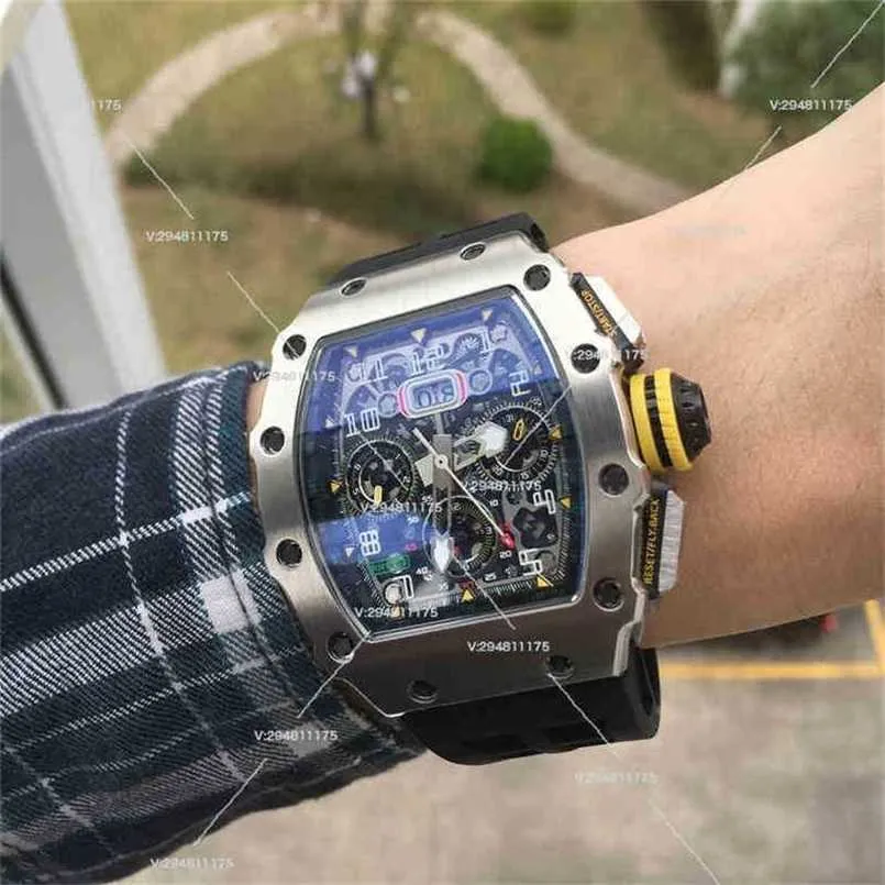 Orologi moderni Orologio di design Orologio meccanico da uomo di lusso Rihca Milles Business Leisure Uomo Meccanico automatico Calendario multifunzionale Acciaio raffinato 7ZGT