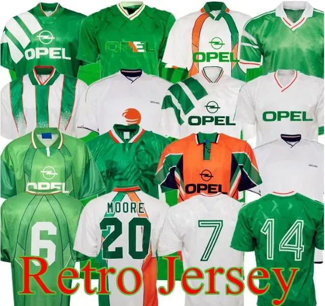 2002 1994 Keane Retro Irelands Soccer Maglie 1988 1990 1992 1996 1997 02 03 Classic Vintage Irish McGrath Duff Staunton Houghton McAteer