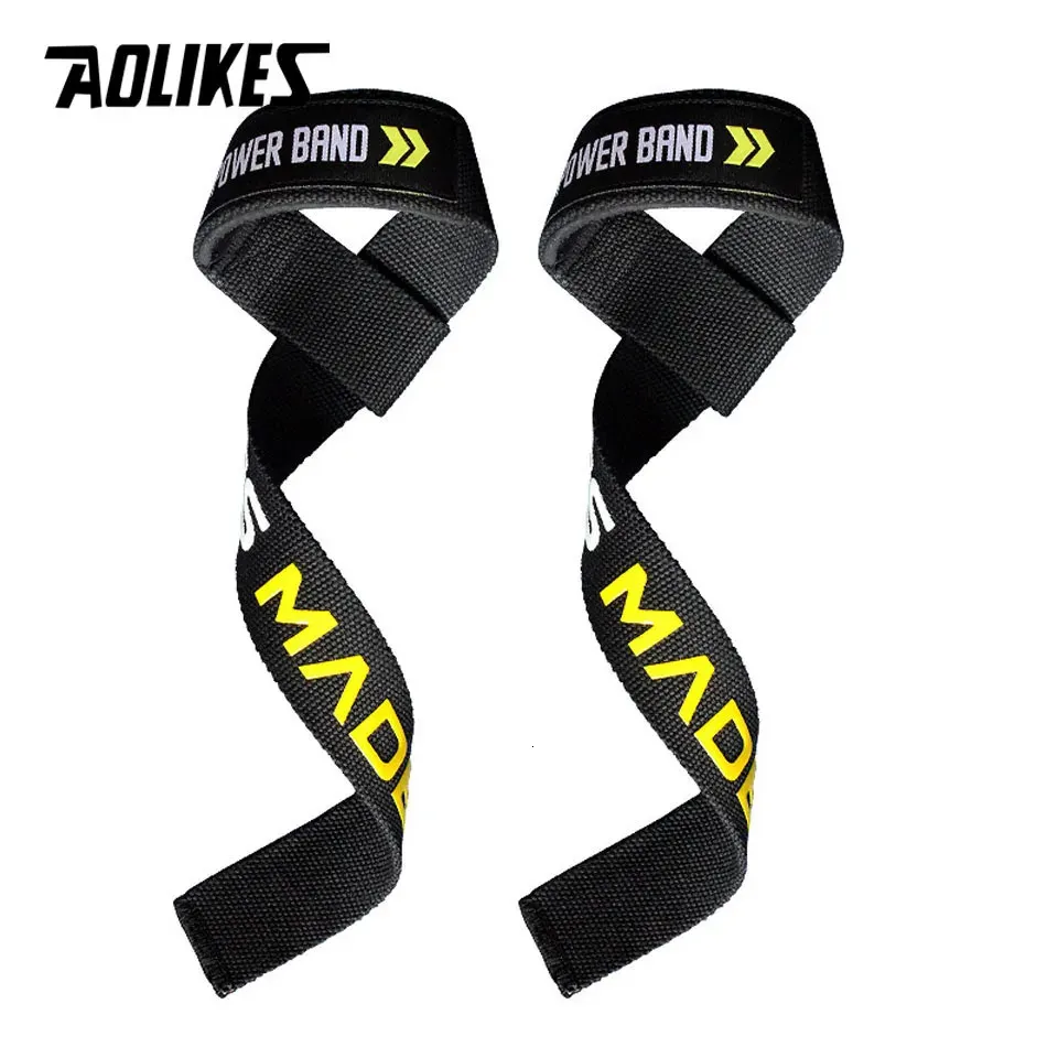 AOLIKES 1 paire de bracelets d'haltérophilie Sport bandes de main d'entraînement professionnel sangles de soutien de poignet enveloppes de protection pour Gym Fitness 240226