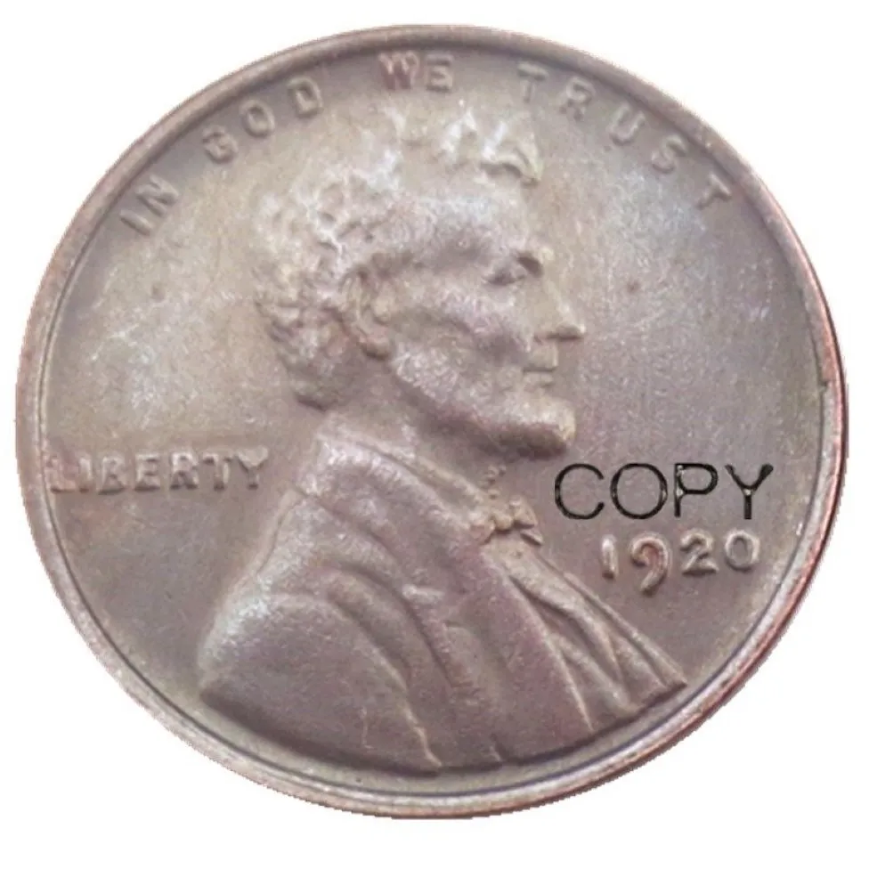 US 1920 P S D Penny Penny Head One Cent Copper Copy Akcesoria Monety 3580