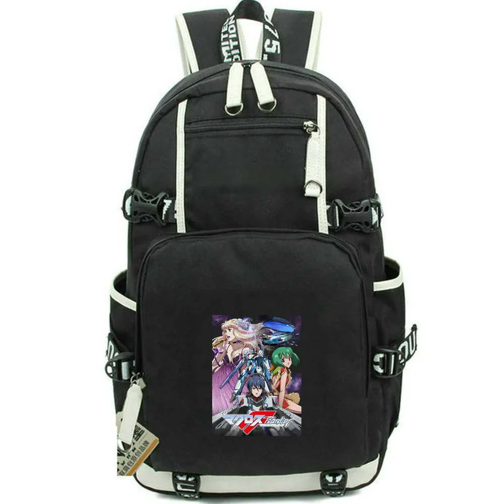 SDF Macross Backpack Super Dimension Fortress Daypack Comic School Bag Cartoon Print Rucksack Casual School Bag