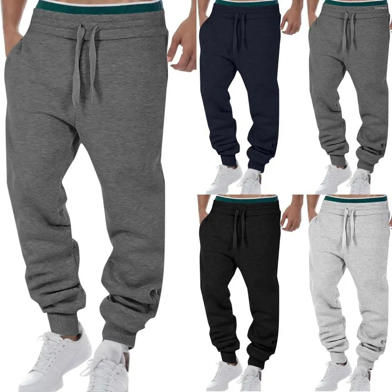 Pantaloni da uomo Pantaloni da uomo Salopette stampata casual Tasca sportiva Splicing Lavoro Corpo centrale