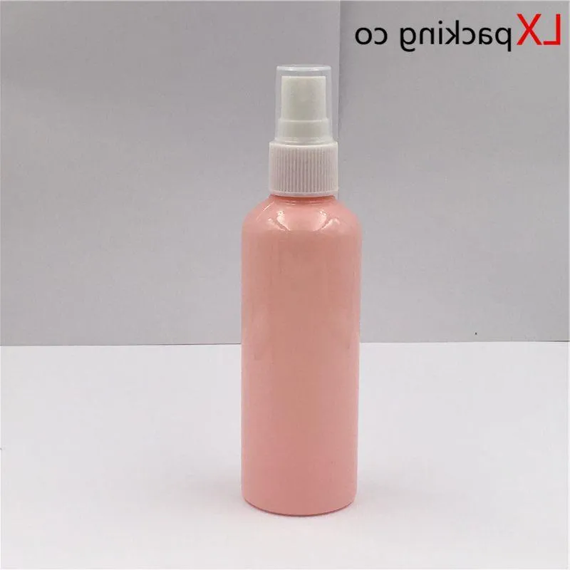 50 pezzi 10 ml 30 ml 50 ml 100 ml Bottiglie spray in plastica rosa Spruzzatore bianco Contenitori cosmetici per profumo Oxnen