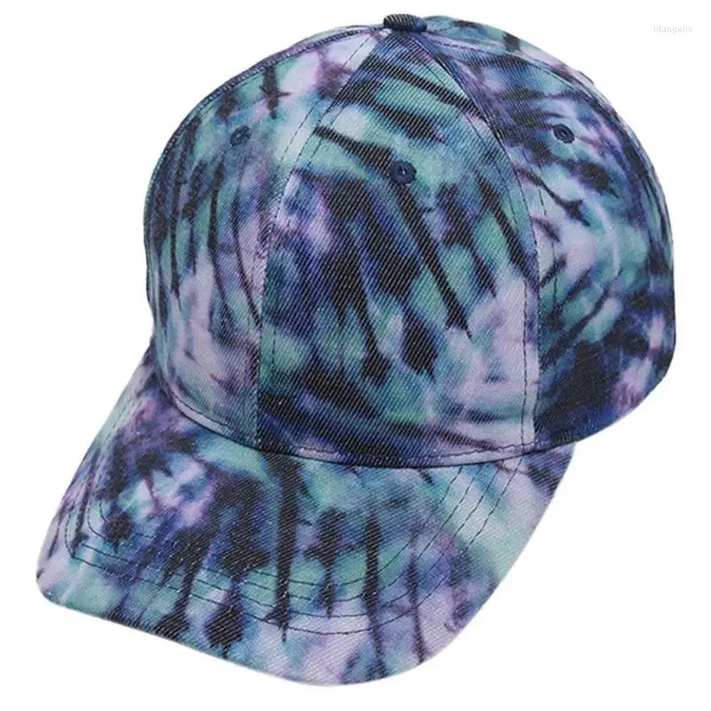 Top kapakları renkli kravat boyası beyzbol şapkası açık güneş kremi hip hop Snapback visor damlası