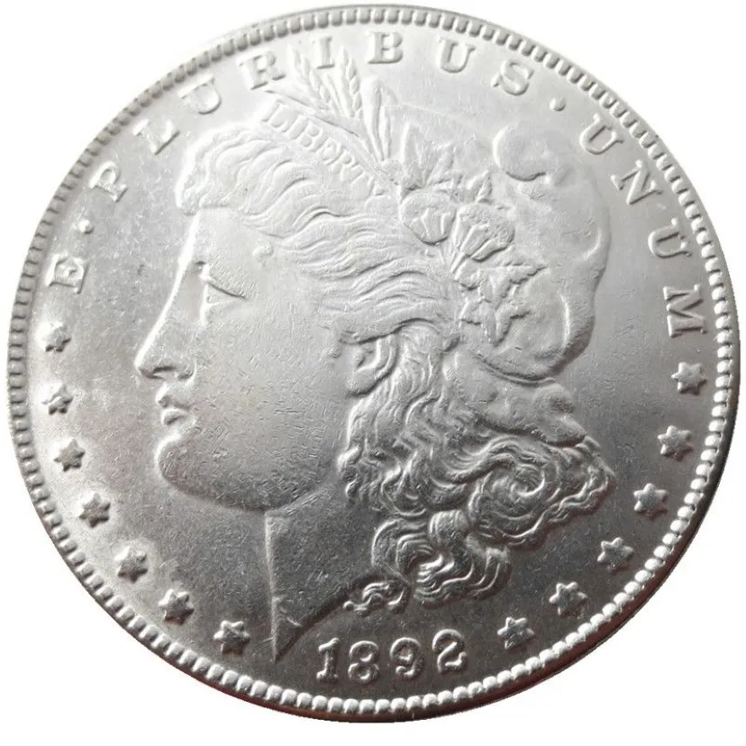 90% Argento US Morgan Dollar 1892-P-S-O-CC NUOVO VECCHIO COLORE Copia artigianale Moneta Ornamenti in ottone Accessori per la decorazione della casa187S