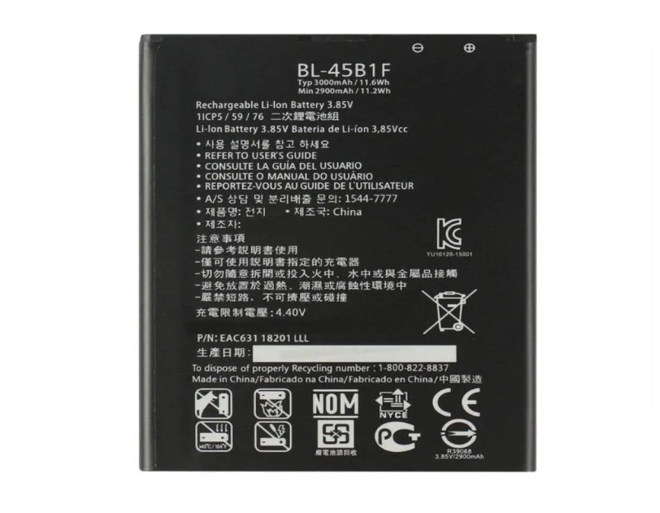 1x3200 mAh BL45B1F BL45B1F Batterie De Remplacement Pour LG V10 H968 H961N H900 H901 VS990 F600 F600L F600K H960A LS9923035474