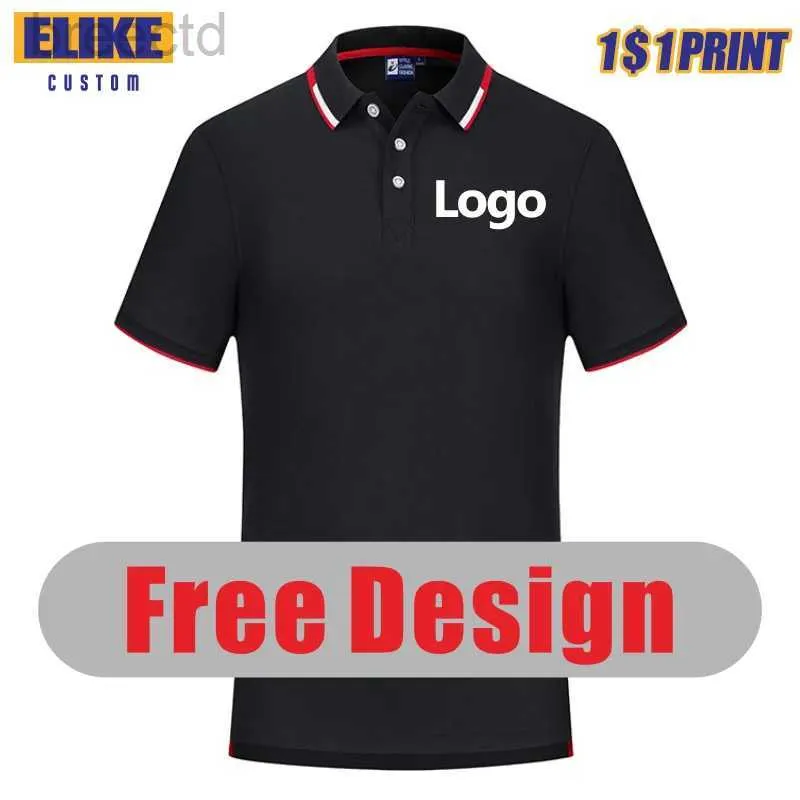 Polos pour hommes Elike nouvelle mode polo chemise impression personnalisée image de marque de broderie et groupe personnalisé S-4XL ldd240312