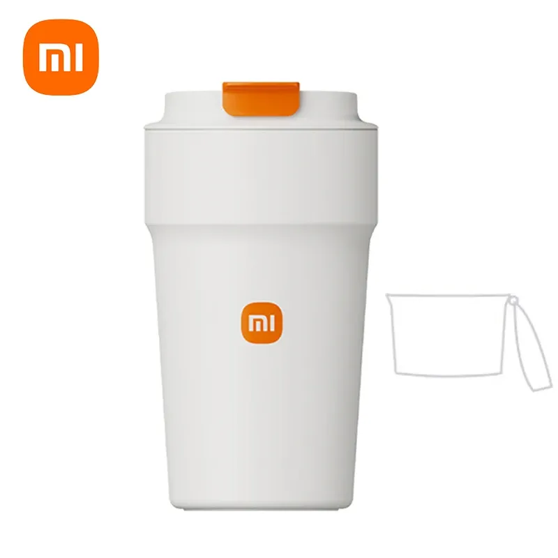 Controle Xiaomi Mijia Draagbare koffiekop 500 ml Thermische isolatie 316 roestvrijstalen voering Lekvrije ontwerpbeker voor thuiskantoorBuiten