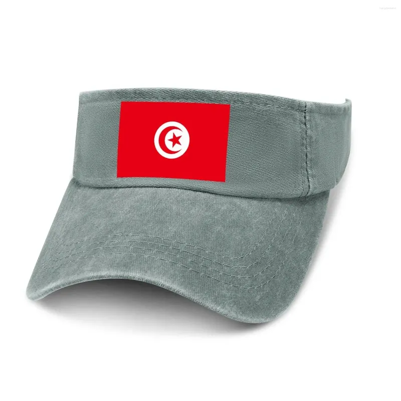 Berretti Bandiera Tunisia Visiera parasole Che perde Cappelli da cowboy Uomo Donna Personalizza Berretto fai-da-te Sport Baseball Tennis Cappellini da golf Cappello aperto vuoto