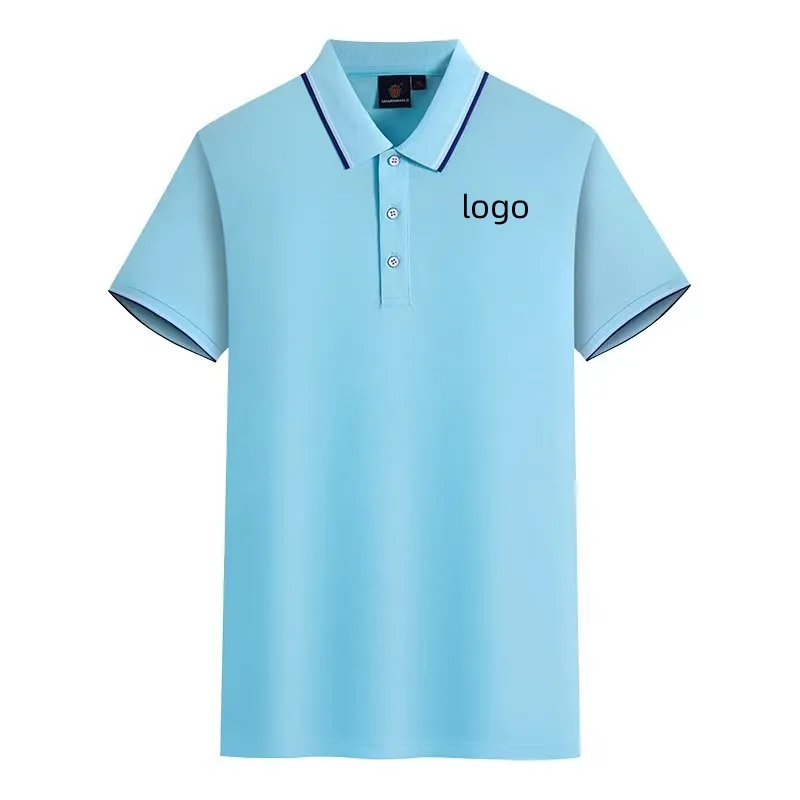 Logo personnalisé Polos pour hommes Chemise publicitaire uniforme d'entreprise Été Business Casual Polo pour hommes Simple Style de base Vêtements pour hommes Taille S-4XL Couleur unie