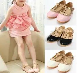 2015 summer children girls baby kids sandals Princess Shoe leather shoes tendon end rivet children shoes 4 Colors 212 Years1714024