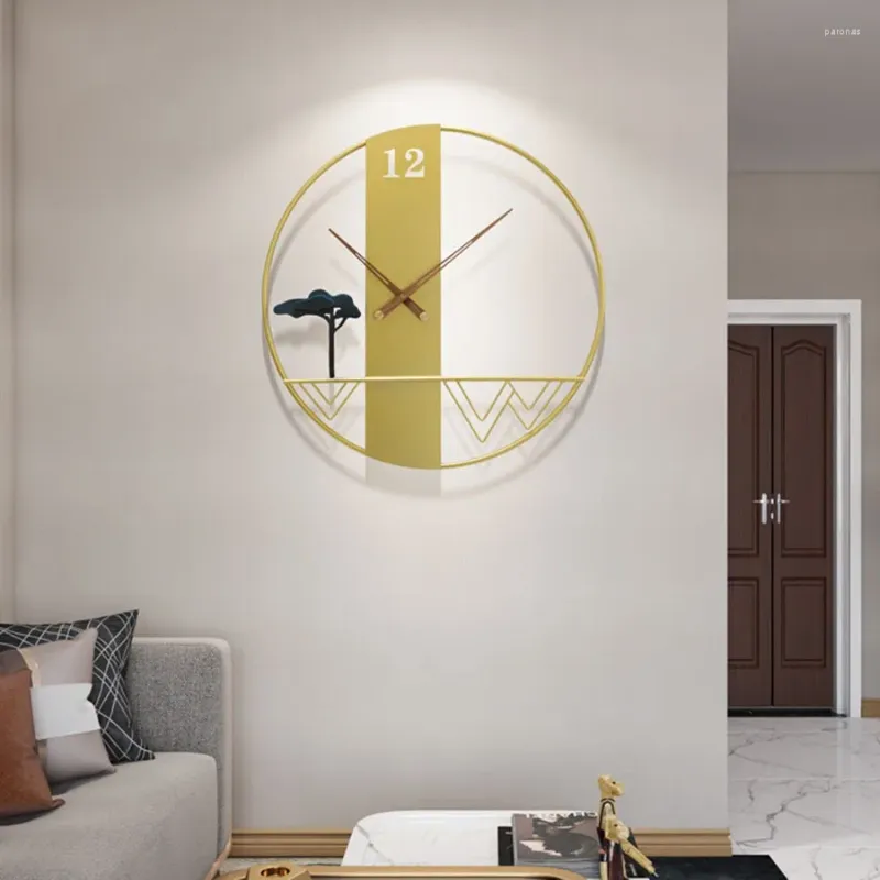 Wall Clocks Elegant Living Room Clock Piecesart Deco Round Hand Home Gift Gold Modern Design Nordic Office Zegar Decor