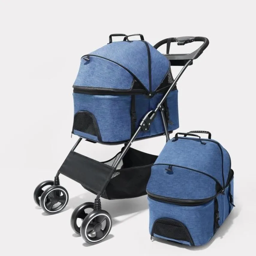 Housses de siège de voiture pour chien, étui de poussette portable pour chat, détachable, respirant, transporteur pliable pour chiot de 50kg, sac de voyage 253n