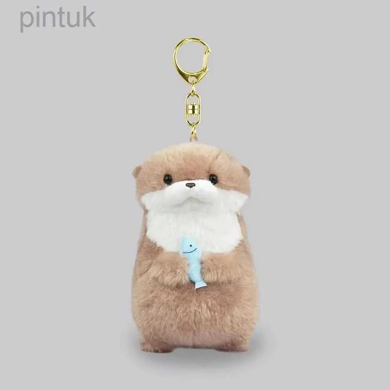 Keychains Lanyards härliga utter Plush Pendant Keychain Stylish Rackpack Keyrings Pendant For Kid Boy Girl Women Men LDD240312