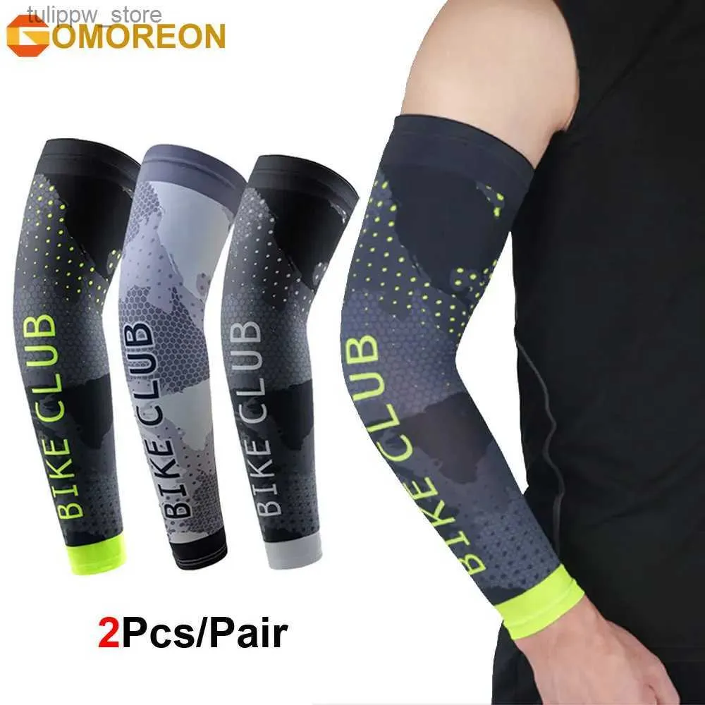 Protective Sleeves 1Pair Cooling Arm Sleeves for Men Women Outdoor UV Protection Sports Sleeves for Basketball Football Volleyball Cycling L240312