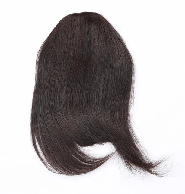 100 cabello humano con flecos, clip romo y atrevido en flequillo de cabello, cabello virgen brasileño, 7 colores a elegir 4871622