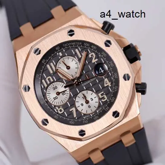 Montre à quartz Athleisure AP Epic Royal Oak Offshore Series 26470 pour homme en or rose - Machines automatiques - Montre de sport de luxe suisse - Diamètre 42 mm