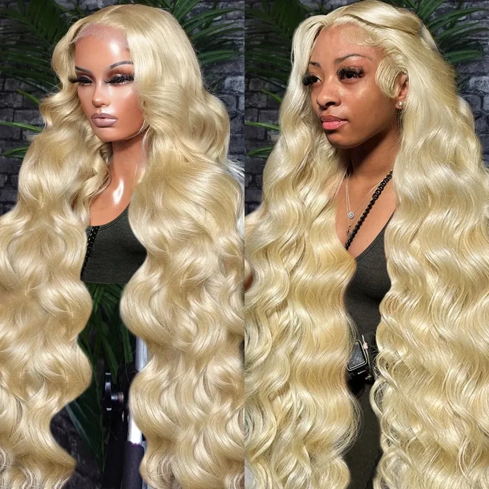 Bebê hair13x6 hd transparente 613 mel loira onda do corpo peruca de cabelo humano frontal 30 40 Polegada cor 13x4 peruca dianteira do laço para mulher