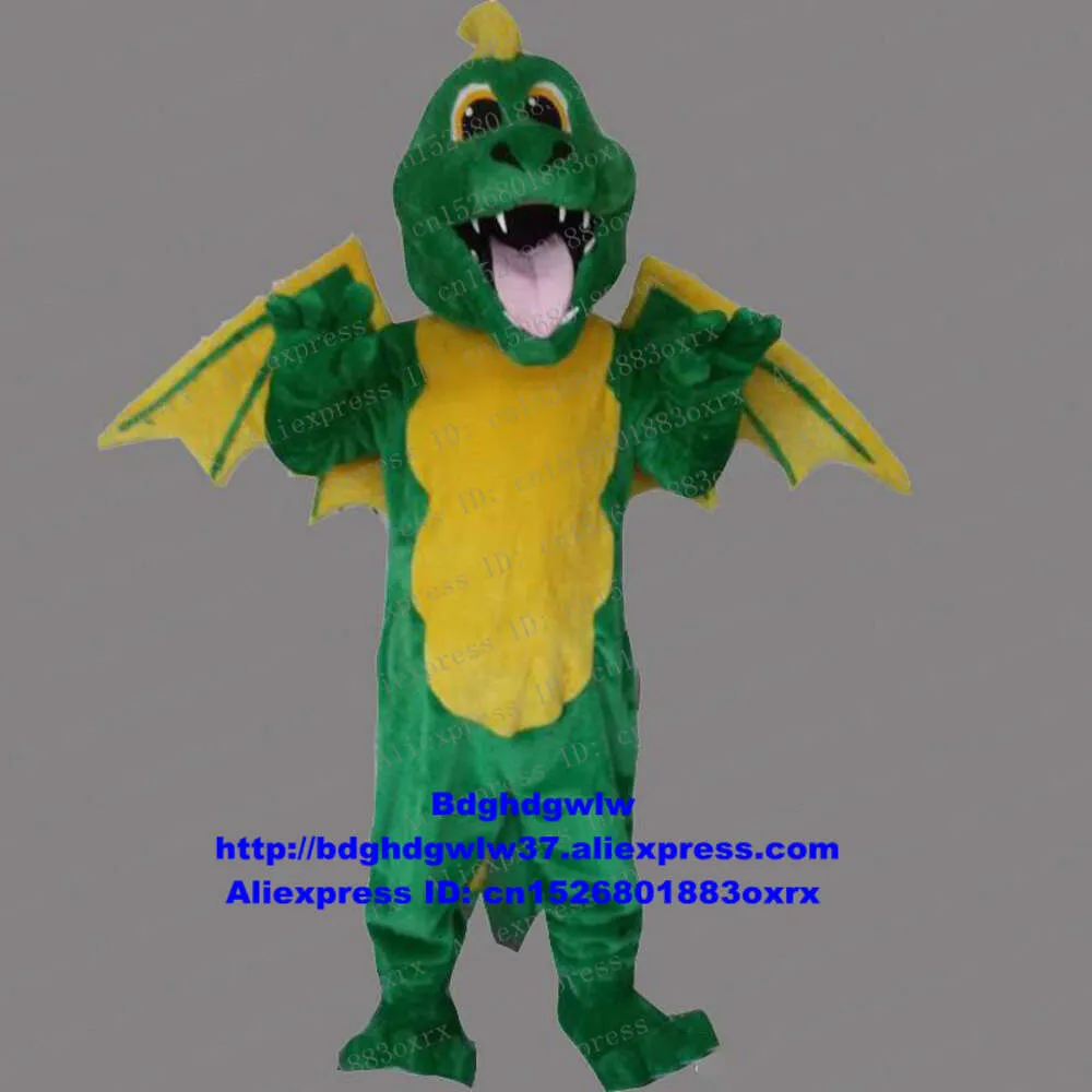 Costumes de mascotte Costumes de mascotte Ptérosaure vert Ptérodactyle Dinosaure Dino Costume de mascotte Personnage de dessin animé Réception d'ouverture Activités communautaires Zx875