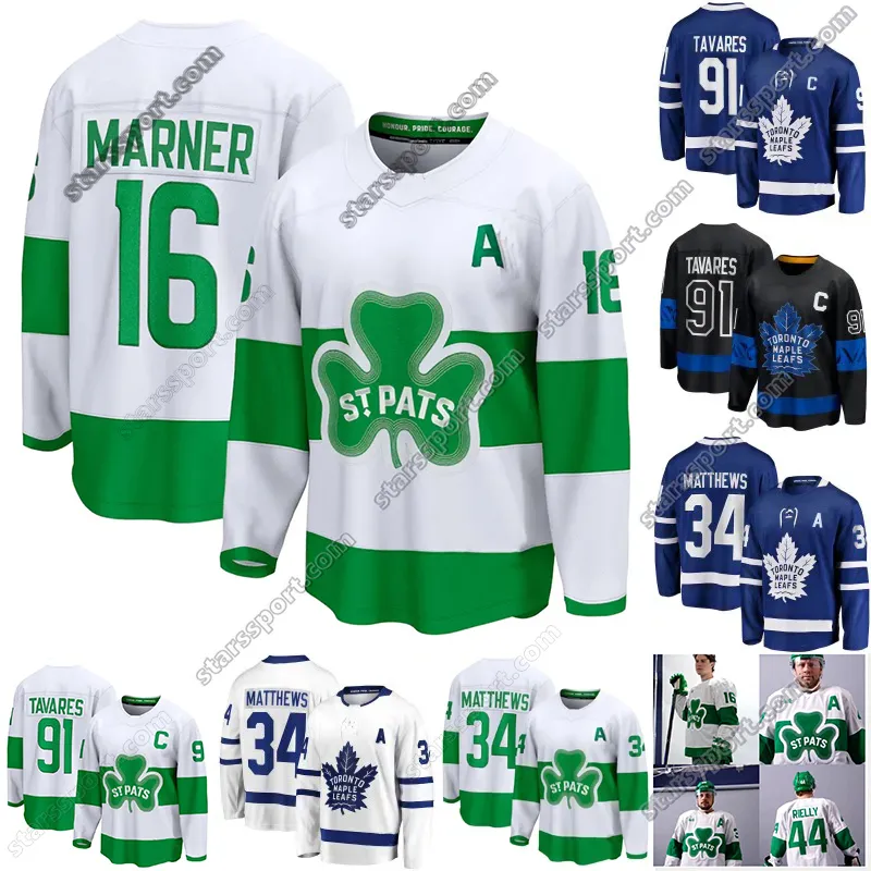 Auston Matthews 2024 Pats Patricks Day Hockey Jersey Maple
