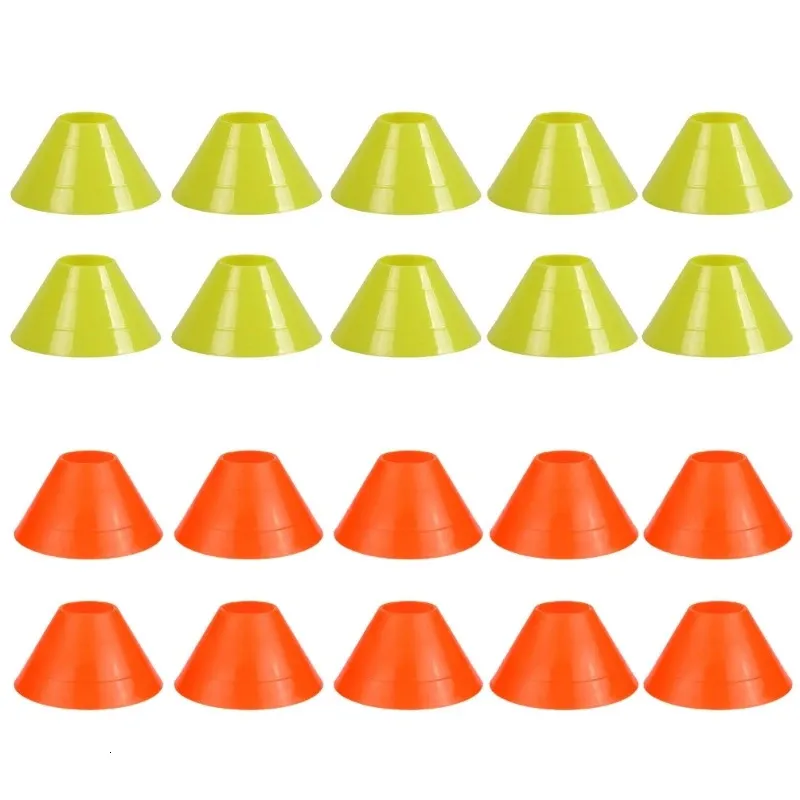 10 Piecesset Disc Cone Kit Soccer Cones Agility Drills Mark Disk med Holder For Sport Football Training Practice 240228