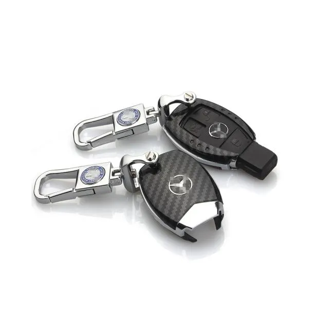 Kohlefaser-Autoschlüsseletui für Mercedes-Schlüssel FOB01233643576