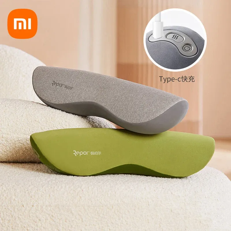 Controle xiaomi youpin repor novo pescoço travesseiro tração alongamento cervical grafeno rolo de compressão quente quiropraxia travesseiro novo