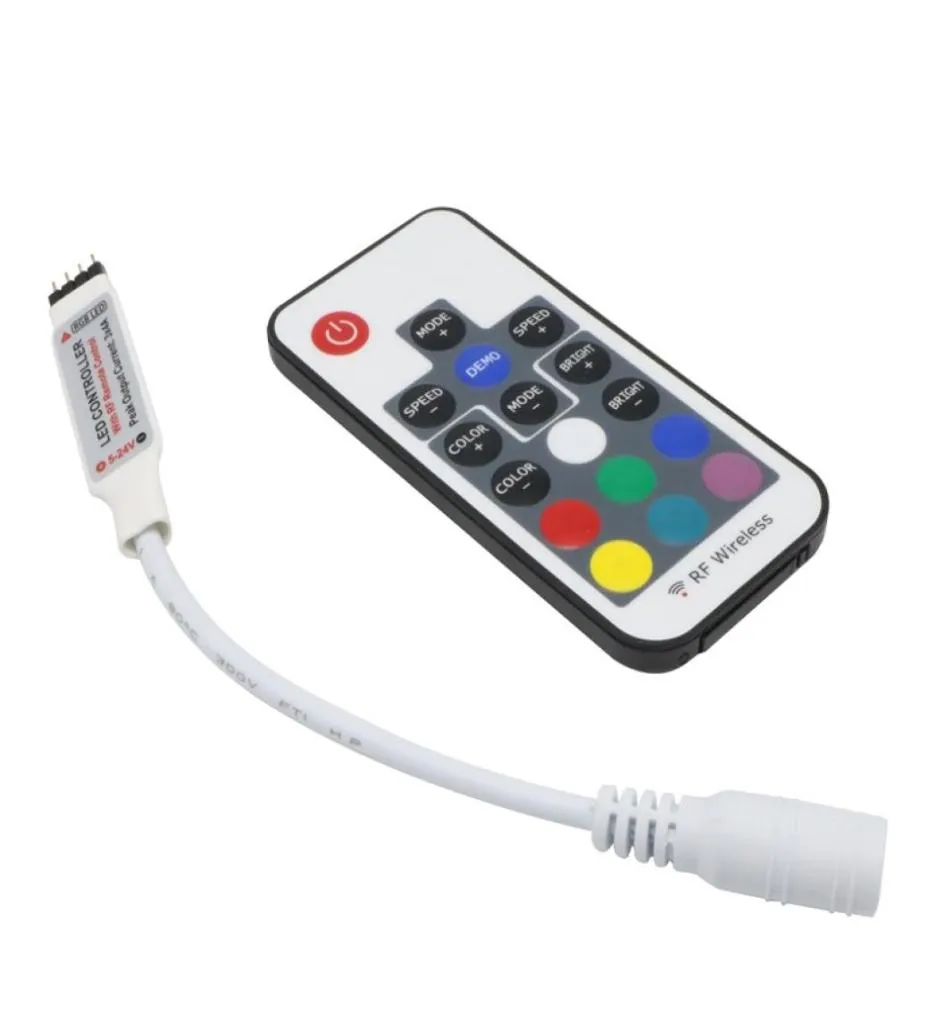 Controller LED RGB DC5V24V 12A 17key mini RF Dimmer remoto wireless per 5050 3528 RGB flessibile Strip Light5989403