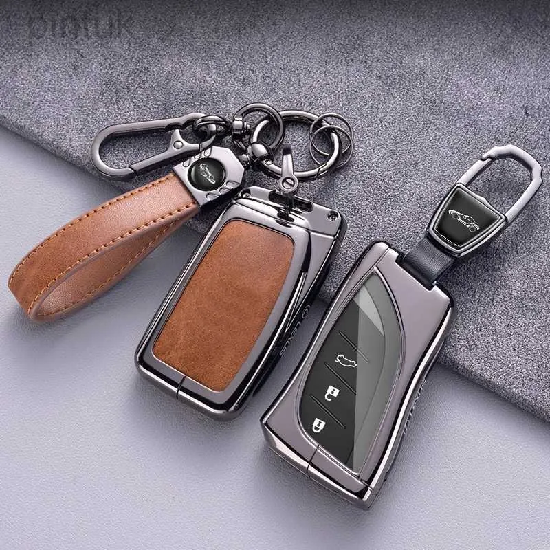 Kliny klucza samochodowego Lanyards Cover Cover Shell Brelkain dla Lexus UX200 LS500 LS500H LC500 LC500H ES300H ES350 4 Przyciski Smart Key LDD240312