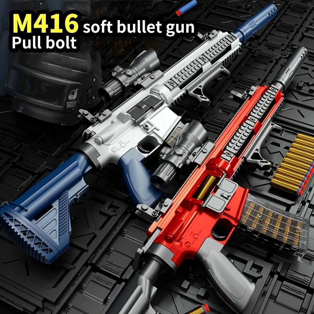 ألعاب Gun Toys ألعاب Gun M416 قذيفة رمي البندقية 98K Airsoft لعبة لعبة ناعمة الأسلحة الأسلحة الأطفال.