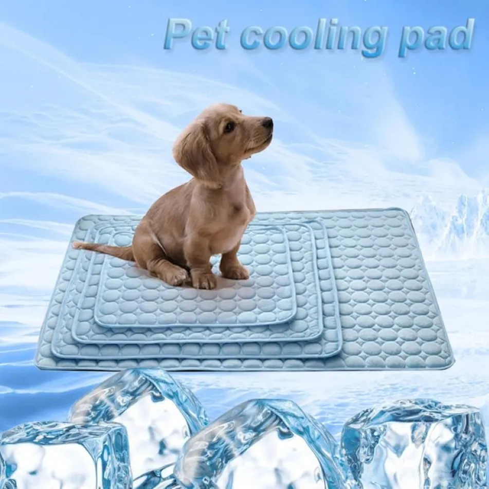 Kennels & Pens 2021 Summer Cooling Mats Blanket Ice Pet Dog Bed Sofa Portable Tour Camping Yoga Sleeping For Dogs Cats Accessories283K