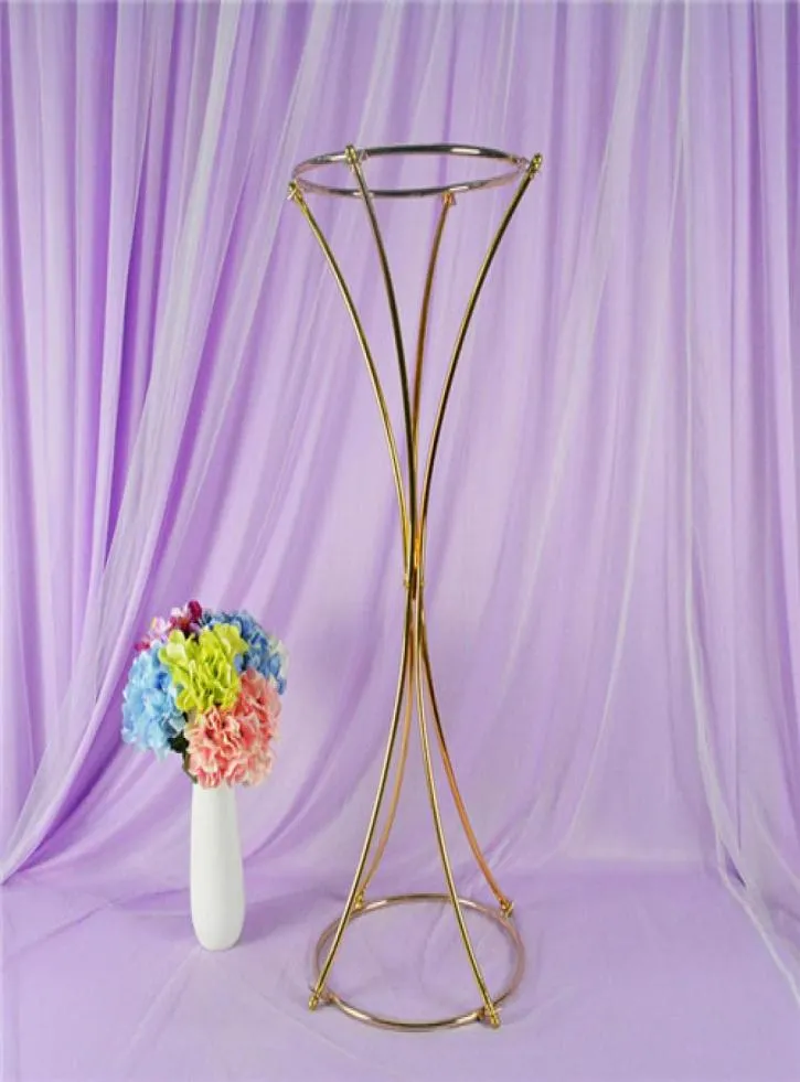 Wedding Gold Centerpieces Tall Metal Flower Vase Wedding Decoration Party Road Lead Floor Vase6984532
