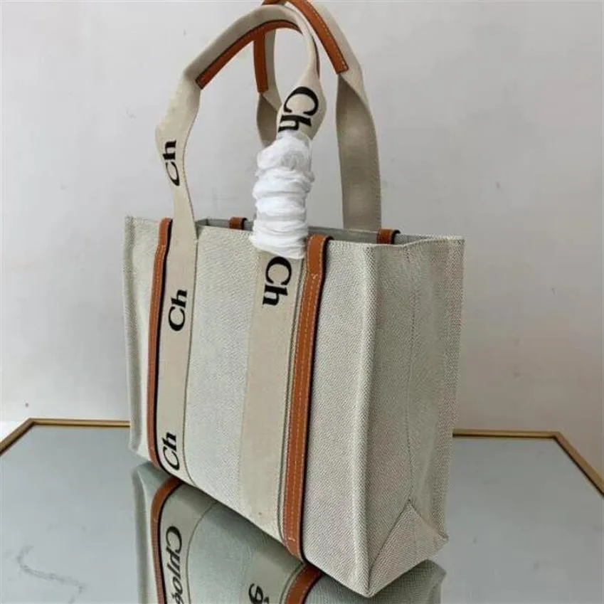 2022 Hot sell top home big shopping bag man women large capacity beach canvas bag leisure chlose handbag shoulder bags with initial tag card C88 258I