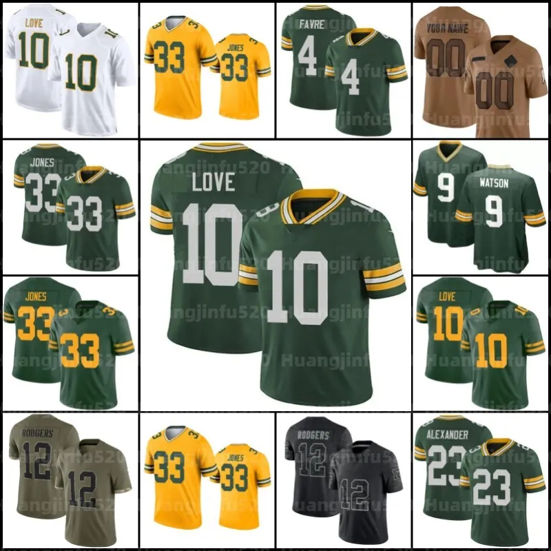 Camisa de futebol do amor Josh Jacobs Jayden Reed Watson Jaire Alexander AJ Dillon David Bakhtiari Quay Walker Luke Musgrave Tucker Kraft Lukas Van Ness Rashan Gary