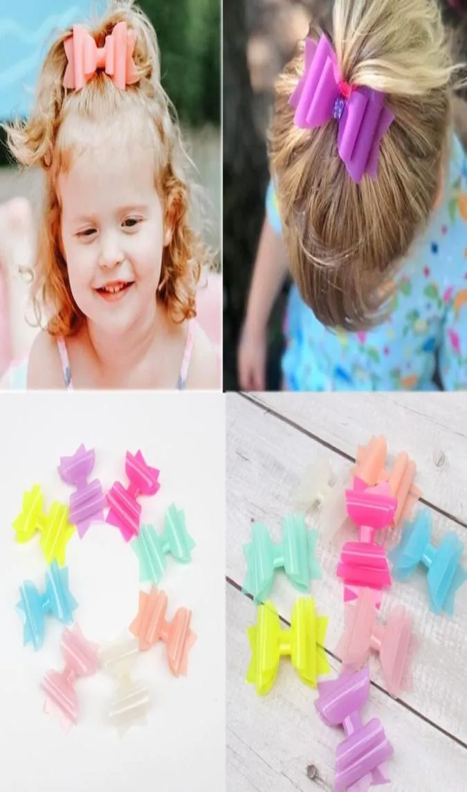 CN 8 Pcslots 3quot Waterproof Hairgrips Jelly Bows Hairbows Hairpins Dance Party Hair Clip Swimming Pool Bows Hair Accessories 2400509