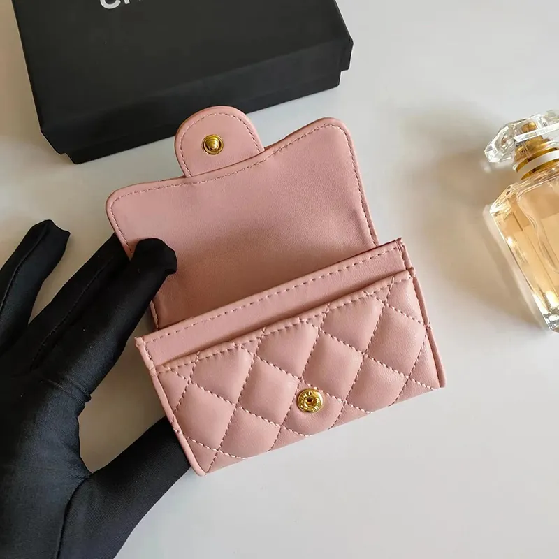 Women CC Purses Designer Wallet Luxury Card Holders Key Pouch Cardholder Portefeuille Card Wallets Designer Pink Purse Passport Holder Bag CYD24030902-8