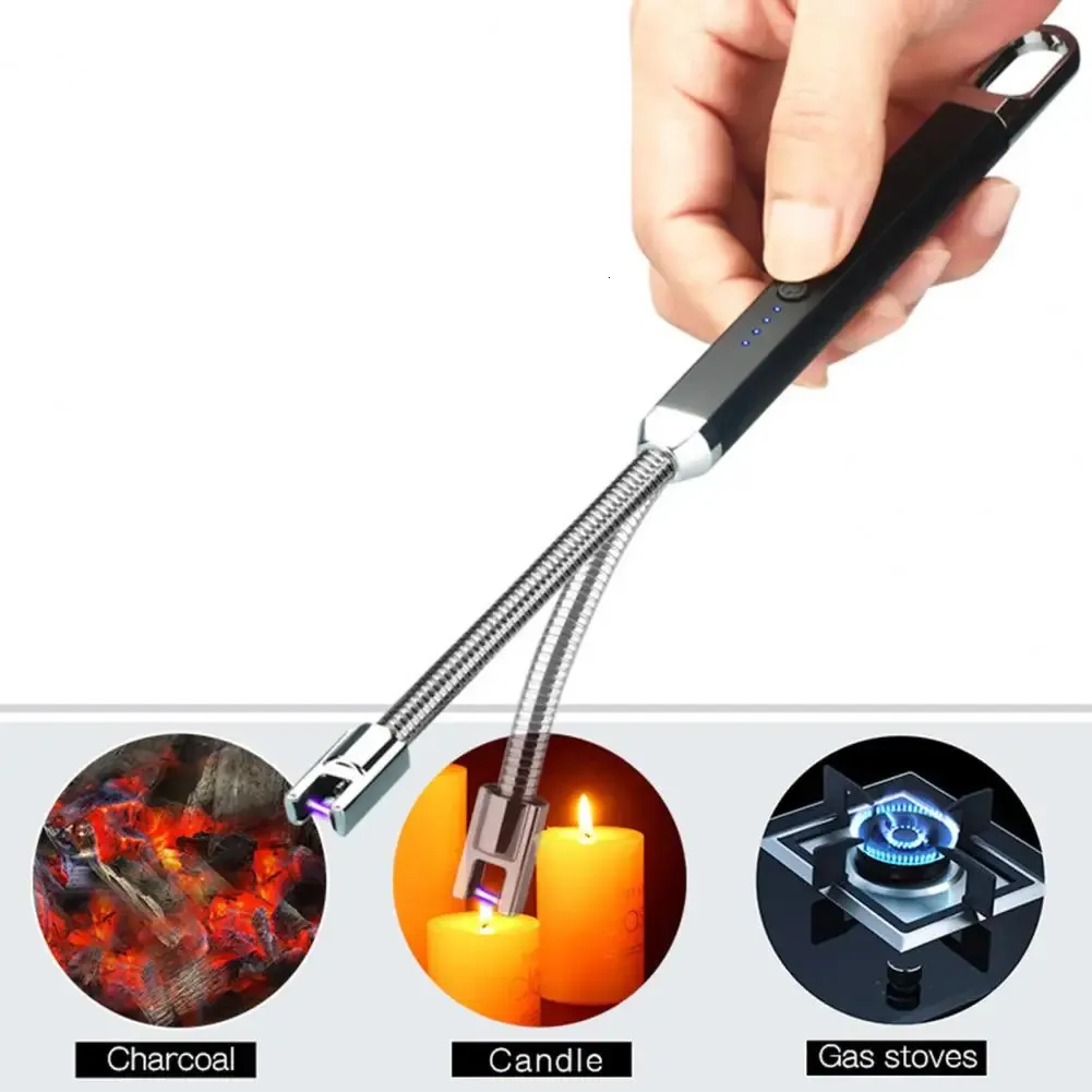 Great Candle Lighter 4 Colors Overcharge Protection Lightweight Electric Lighter Hanging Design 240308