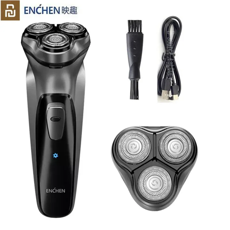 Kontrollera YouPin Electric Original Face Enchen Blackstone 3D Electric Shaver Men Washable Head USB RECHARGABLE RACH STADE MASKIN