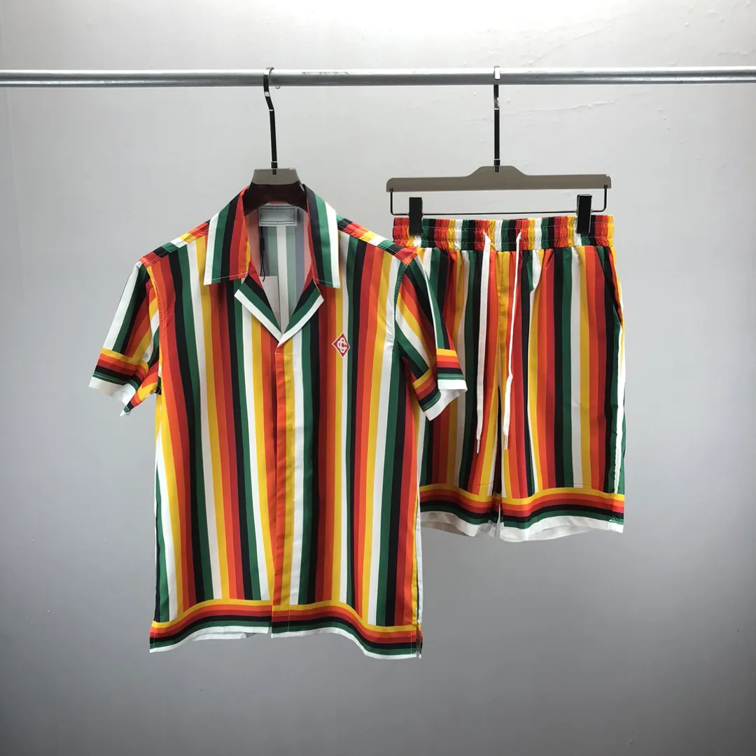 Casablanca Chemise homme Designer Chemise hawaïenne Imprimé Chemise décontractée pour homme Chemise Casablanca en soie ample pour femme T-shirt de luxe à manches courtes T-shirt de haute qualité # 35