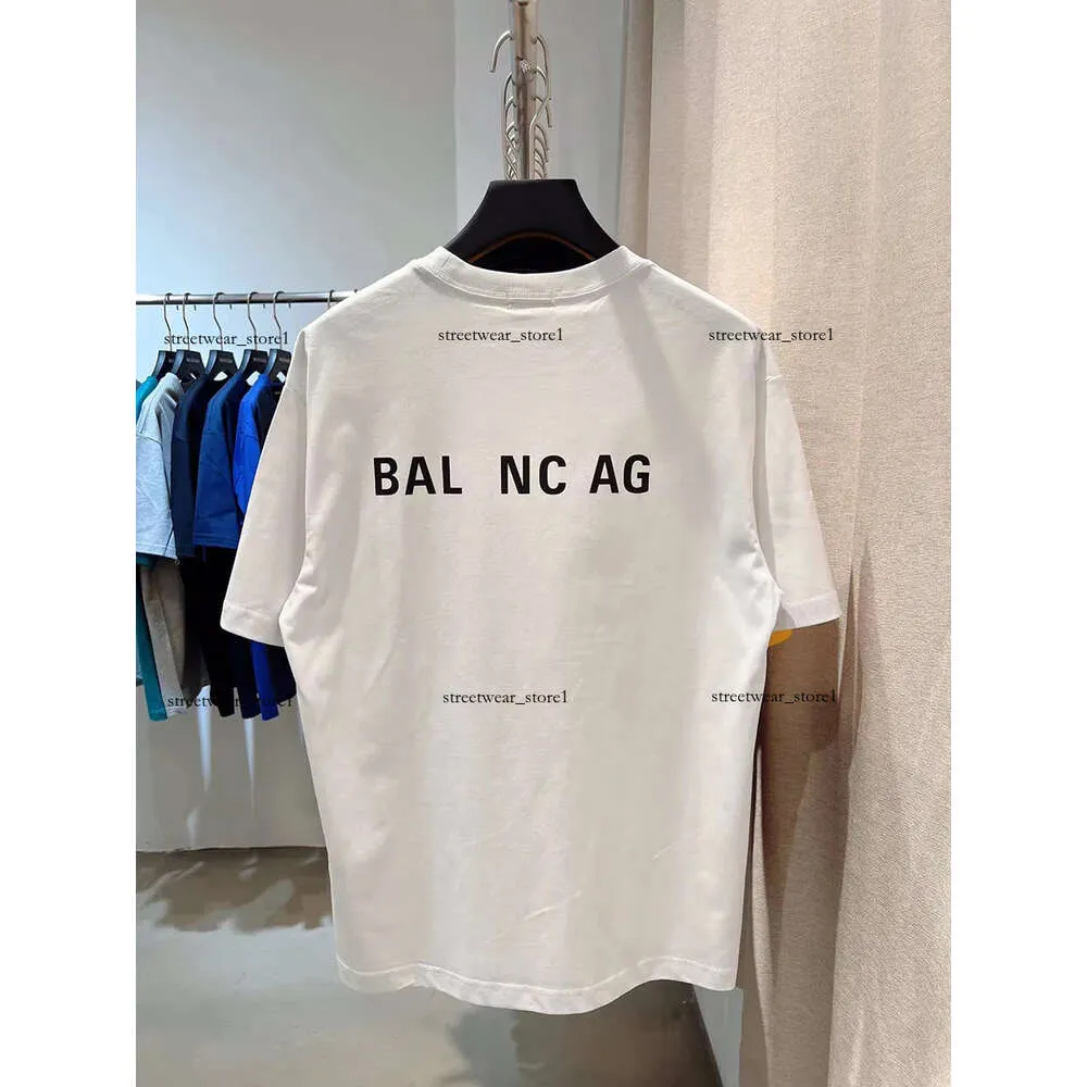 Balanciaga Marka T-shirt Summer New Paris Hafdery Classic Designer Mężczyźni Kobiety Top Letter Balanciaga Ubranie Odzież Krótkie rękawie Balanciaga T Shirt 675