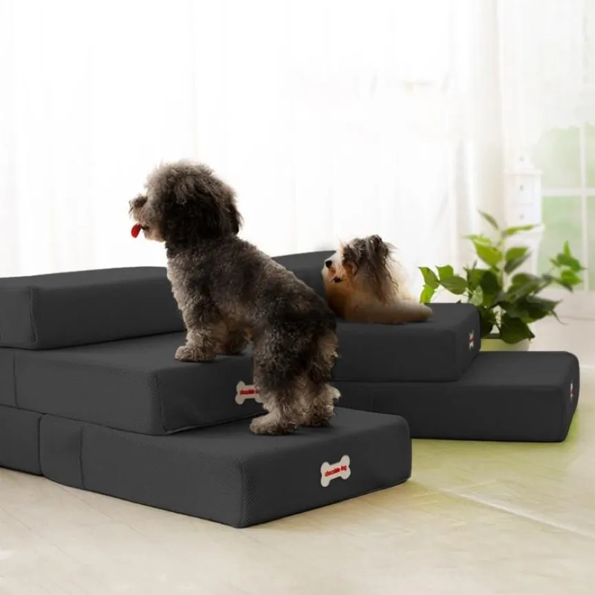 Kedi Yatak Mobilya Eşyaları Köpek Nefes Alabilir Kafes Katlanabilir Yastıklı Evcil Hayvan Merdiven Çıkarılabilir Yatak Rampa 2 Adımlar Sağlam Build232v